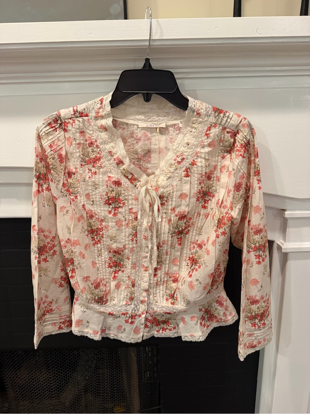 Dôen Hillock Floral Organic Cotton Voile Top NWT